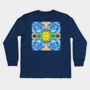 Art-Nouveau Tiles Mandala Kids Long Sleeve T-Shirt